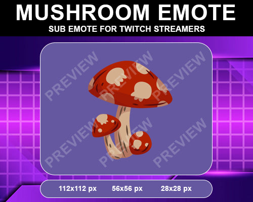 Mushroom Twitch Sub Emote