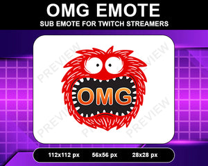 OMG Monster Emote Twitch Sub Emote - streamintro.com