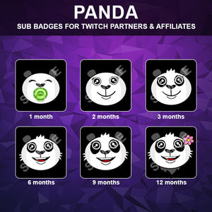 Panda Twitch Sub Badges - streamintro.com