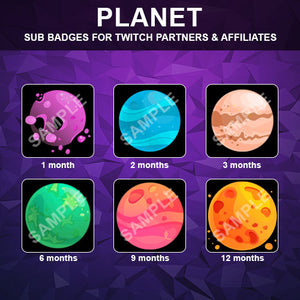 Planet Twitch Sub Badges - streamintro.com