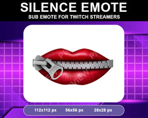 Silence Twitch Sub Emote - streamintro.com
