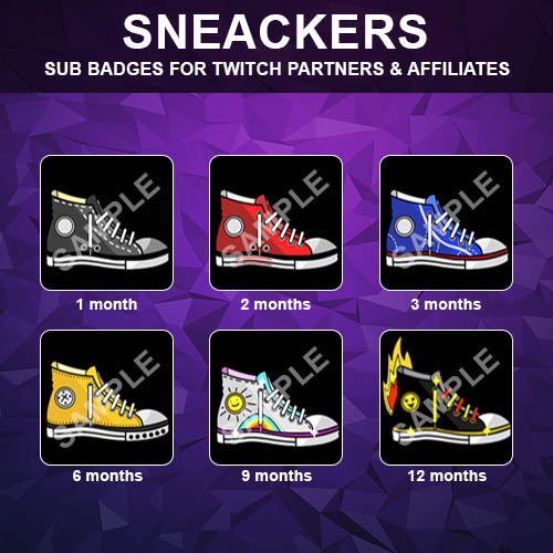 Sneakers Twitch Sub Badges - streamintro.com