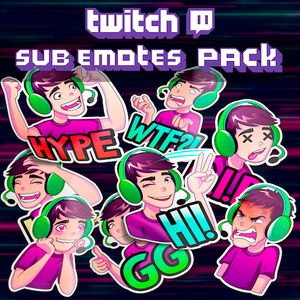 Streamer Sub Emotes Pack - streamintro.com
