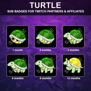 Turtle Twitch Sub Badges - streamintro.com