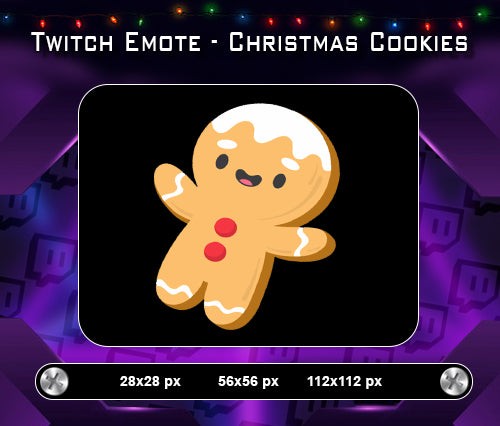Christmas Gingerbread Twitch Sub Emote