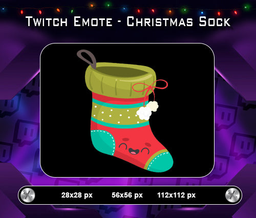 Christmas Sock Twitch Sub Emote