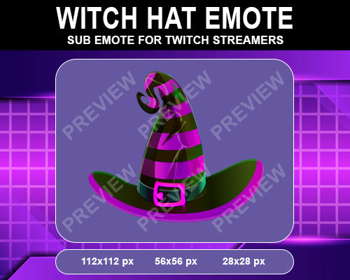 Witch Hat Twitch Sub Emote