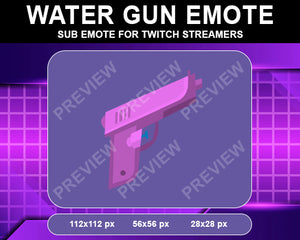 Water Gun Twitch Sub Emote